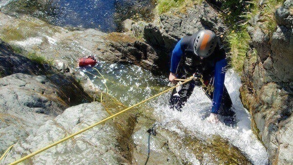 Canyoning in Fisherplace Gill Thirlmere.
